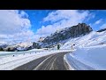 🇮🇹 Experiencing the Beauty of the Dolomites: A Snowy Drive on the Sella Pass | 4K #travel #italy