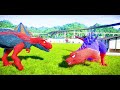 All Dinosaurs Fighting TRex vs Batman vs Spiderman vs Godzilla vs Flash in Jurassic World Evolution