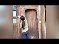 She is a genius! A beautiful girl repairs a damaged wooden house and builds a new kitchen