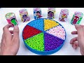 Satisfying Video | How to make Rainbow Round Cake Bathtub by Mixing Beads Cutting ASMR