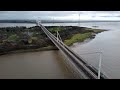 Chepstow & Beachley #severnbridge #drone #chepstow #potensic #potensicatom #riverwye #riversevern