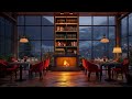 Cozy Coffee Shop Ambience with Warm Jazz Music🎺Cozy Coffee Shop Ambience & Crackling Fireplace Sound