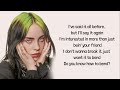 Billie Eilish - LUNCH lyrics