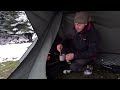 Warm Tent Camping in the Snow with My Dog | Freezing Winter Conditions, Snow, Wood Stove