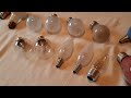C: A collection of lamps, fluorescent bulbs, halogen lamps and others