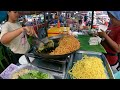 Cambodian street food tour | Yummy Fried Noodles, Yellow Pancake @ Tuol Tompoung Market
