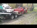 Unloaded Kubota tractor from trailer