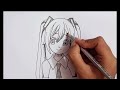 Anime drawing girl cute | How to draw a anime character easy step by step | Anime art tutorial