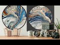 Must see how i changed up this flip cup on large round Calming Back to basics 🤩 fluid acrylic art