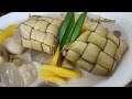 Ketupat Sticky Rice in Coconut Milk Sweet Compote