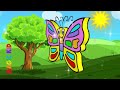 Draw and paint colorful Butterfly step by step  Art tips for kids Toddlers