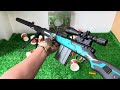 Unboxing special police weapon toy set, 98K sniper rifle, bulletproof vest, Glock pistol, bomb