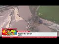 Aerial footage of flooding that shut down Hwy 101 in Gilroy, submerging nearby homes