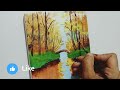 Easy autumn painting | acrylic painting for beginners tutorial