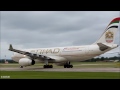 12 Very Close Takeoffs: A380, 777, 767, A330, 757, 747 Manchester Airport