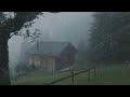 Soothing Rain Without Thunder - Sound of Pouring Rain on Old Roof in Forest