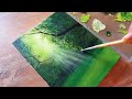 Easy Acrylic Painting / How to Paint a Forest  🌳/Acrylic Painting For Beginners💚