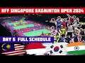 Hari 5, Jadual Penuh dan Masa Perlawanan | KFF Singapore Open 2024 #bwf