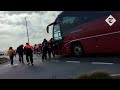 Driver ploughs through Just Stop Oil protesters blocking migrant coach heading to Bibby Stockholm