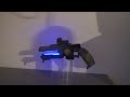 Glowing barrel cyberpunk laserblaster testing and demo