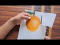 How to draw Orange with oil pastels step by step/3d art/🍊/@ARTBOX-cq7qs /#artbox #art #3d #viral
