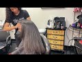 Silk Press on Thick natural hair | Cassandra Olivia