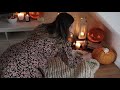Cozy Halloween Night In 🎃 Autumn Aesthetics, cozy baking, decorate with me, slow living silent vlog