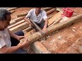 Build a wooden house (CABIN) | Journey to build a new life, a new home - Diệp Chi family