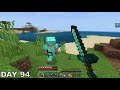 I Survived 100 Days on Minecraft MANHUNT ISLAND & here's what happened...