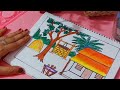 How to draw a simple village art#art #naturalart #drawing #artdrawing