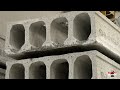 Hollow Concrete Floor Manufacturing Process. Prestressed Hollow Core Slab Factory in Korea