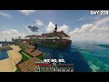 I Survived 300 Days ON A RAFT in Minecraft Hardcore!