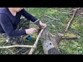 Outdoor SURVIVAL shelter BUILD on old tree 3 day solo |  How to build a survival bushcraft video