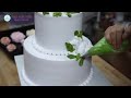 HOW TO TIER BEAUTIFUL FLOWERS CAKE | Cách Xếp Bánh Hoa Hai Tầng Đẹp Với Hoa Kem Tươi