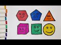 Shapes Drawing,How to Draw and Color Geometric Shapes Step By Step,Learn 2d shapes for Kids