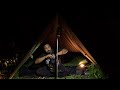 RAIN VIDEO‼ SOLO CAMPING IN HEAVY RAIN AND THUNDERSTORMS - RELAXING CAMPING RAIN