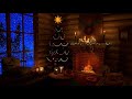 Heavenly Christmas music with crackling fireplace - cozy Christmas atmosphere