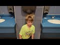 Playing with the hand dryer