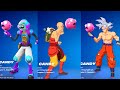 AANG vs SON GOKU Fortnite doing all Built-In Emotes and Funny Dances シ