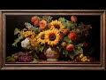 Sunflowers Painting | 4K | TV Art with Music | Framed Painting | TV Wallpaper