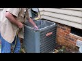 Cleaning a Goodman Air Conditioner junky leaker