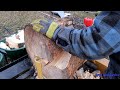 Splitting Punky Spruce Firewood | Wallenstein Log Splitter, Solo Stove Yukon