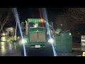Kenworth G-S Commercial Side Loader Garbage Truck Tackling a Big Dumpster Line