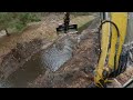 Beaver Dam Removal With Excavator No.104 - Dam Removal During Drainage Works