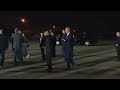 Joe Biden wanders onto plane, after the prisoners have left...