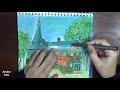 Easy Beginner Painting Lesson | WATCH TILL END 😍  | A BEAUTIFUL MANSION | #shorts