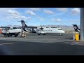 Air New Zealand ATR 72-600, ZK-MVU Prop rotate and taxi from Blenheim Woodbourne Airport!