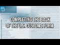 How to fill out US Customs Forms | Arriving in USA in 2021
