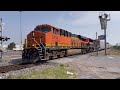 2 UP Trains In Laredo, TX Ft CP 7023
