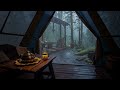 Camping Rainy Day | Temporarily Put Aside Worries to Sleep Well with Heavy Rain on the Tent | ASMR